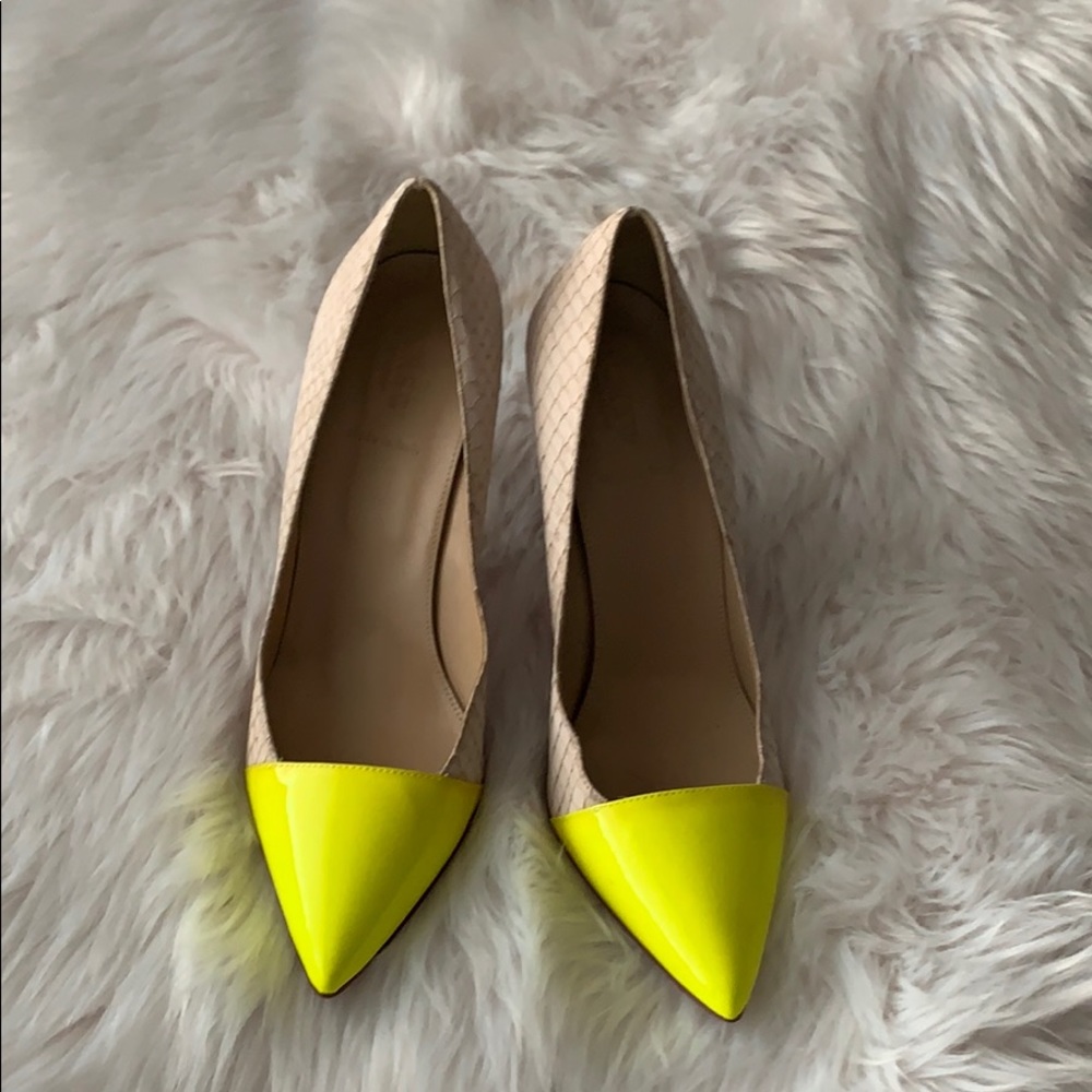 J.Crew Sasha snakeskin pumps